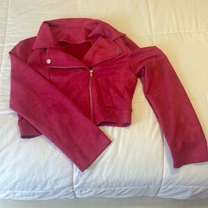 Pink suede jacket